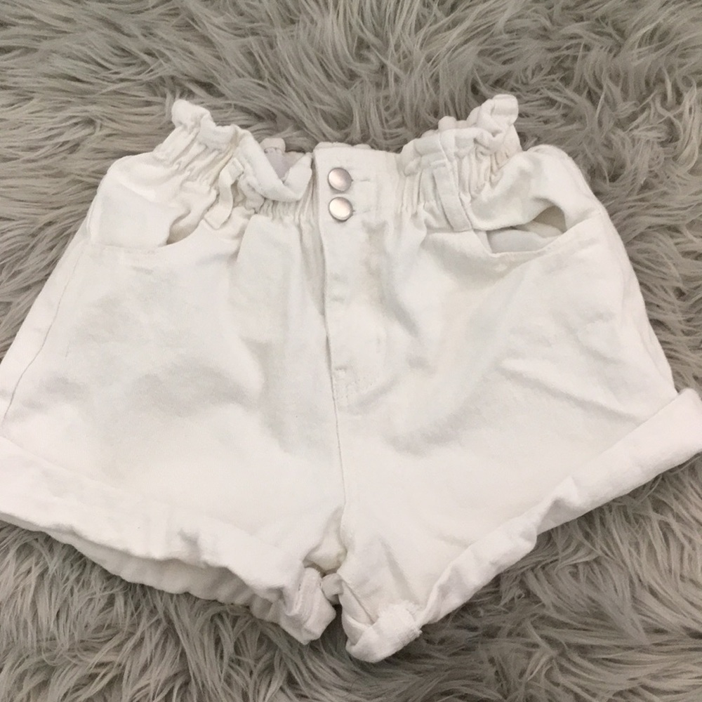 Princess Polly White Denim Vintage Shorts